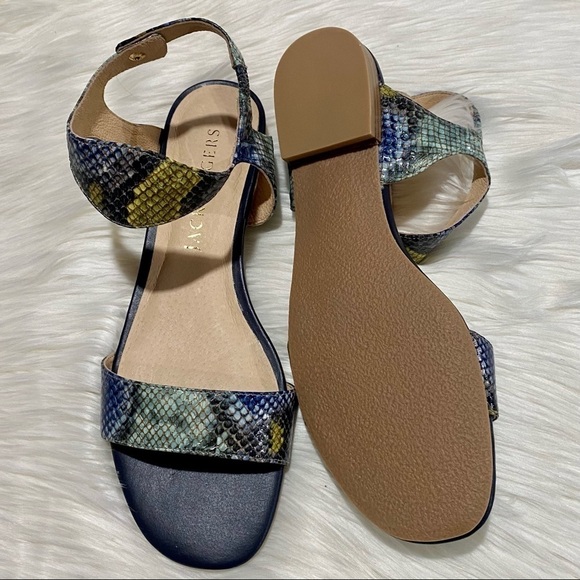 NEW Jack Rogers Gwen Wave‎ Sandal Blue Snake Multi 8 - Picture 4 of 8
